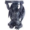 Design Toscano The Gothic Dragon of Netherley Boggs Sculptural Side Table, 14.5 in x 13.5 in x 20.5 in, Greystone Finish