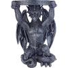 Design Toscano The Gothic Dragon of Netherley Boggs Sculptural Side Table, 14.5 in x 13.5 in x 20.5 in, Greystone Finish