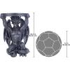 Design Toscano The Gothic Dragon of Netherley Boggs Sculptural Side Table, 14.5 in x 13.5 in x 20.5 in, Greystone Finish