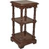 Design Toscano The Lord Pimlicoe Etagere End Table, Large, Cherry