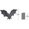 Design Toscano The Vampire Bat of Castle Barbarosa Wall Sculpture, Large, Set of 2, Greystone Finish