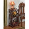 Design Toscano Thomas Aquinas Gothic Tracery Bookcase Side Table, 15 inches Wide, 31 inches Tall, Hardwood, Walnut Finish(Rectangular)
