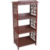 Design Toscano Thomas Aquinas Gothic Tracery Bookstand Library Display Stand, 20 inches wide, 43 inches tall, Hardwood, Walnut Finish