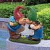 Design Toscano Tower of Three Gnomes and Frog Statue(Kiss and Tell Lover)