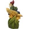 Design Toscano Tower of Three Gnomes and Frog Statue(On A Butterfly Back)