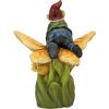 Design Toscano Tower of Three Gnomes and Frog Statue(On A Butterfly Back)