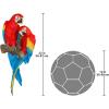 Design Toscano Tropical Scarlet Macaws Wall Sculpture, 22 Inch, Polyresin, Full Color(Tropical Scarlet Macaws)