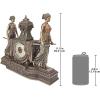Design Toscano Versailles Maidens Mantel Clock Statue, 14 Inch, Polyresin, Bronze Finish