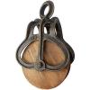 Design Toscano Vintage Cast Iron and Wood Wheel Farm Pulley: Medium(Large)