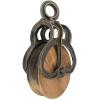Design Toscano Vintage Cast Iron and Wood Wheel Farm Pulley: Medium(Large)