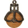 Design Toscano Vintage Cast Iron and Wood Wheel Farm Pulley: Medium(Medium)
