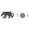 Design Toscano Warwickshire Dragon Gothic Decor Glass Topped Coffee Table, 39 Inch, Greystone