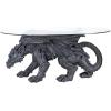 Design Toscano Warwickshire Dragon Gothic Decor Glass Topped Coffee Table, 39 Inch, Greystone