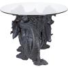 Design Toscano Warwickshire Dragon Gothic Decor Glass Topped Coffee Table, 39 Inch, Greystone