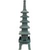 Design toscano ng29870 asian decor pagoda lantern indoor/outdoor statue, 11 inches wide, 11 inches deep, 17 inches high, handcast polyresin, two tone stone finish(Verdigris)