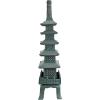 Design toscano ng29870 asian decor pagoda lantern indoor/outdoor statue, 11 inches wide, 11 inches deep, 17 inches high, handcast polyresin, two tone stone finish(Verdigris)
