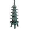 Design toscano ng29870 asian decor pagoda lantern indoor/outdoor statue, 11 inches wide, 11 inches deep, 17 inches high, handcast polyresin, two tone stone finish(Verdigris)