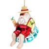 Santa’s New Xmas Ride Llama Holiday Ornament: Each(Chillin Santa)