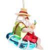 Santa’s New Xmas Ride Llama Holiday Ornament: Each(Chillin Santa)