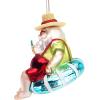 Santa’s New Xmas Ride Llama Holiday Ornament: Each(Chillin Santa)