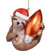 Santa’s New Xmas Ride Llama Holiday Ornament: Each(Sloth Christmas)