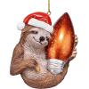 Santa’s New Xmas Ride Llama Holiday Ornament: Each(Sloth Christmas)