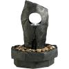 Water Fountain with LED Light – Kandinsky Spiral Garden Decor Fountain – Outdoor Water Feature(Gropius Infinity)