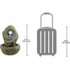 Water Fountain with LED Light – Kandinsky Spiral Garden Decor Fountain – Outdoor Water Feature(Kandinsky Spiral)