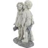 Young Sweethearts: Kissing Children Garden Statue