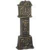 Christmas Decorations – German Kris Kringle Santa Claus Collector Die Cast Iron Still Action Coin Bank – Savings Bank – Piggy Bank(Grandfather Clock)