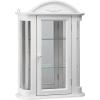 Design Toscano Amesbury Manor Wall Curio Cabinet, Lily White(White Rosedale Hardwood)