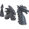 Design Toscano Benevolent Dragon Asian Garden Statue, 27 Inch, Resin, Gray Stone Finish(Dragon of Falkenberg)