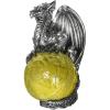 Design Toscano Blitzer the T Rex Dinosaur Christmas Tree Ornament, 5 Inch Long, Cast Stone Resin with Glass Ball, Green Glitter Finish(Celtic Dragon)
