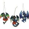 Design Toscano Blitzer the T Rex Dinosaur Christmas Tree Ornament, 5 Inch Long, Cast Stone Resin with Glass Ball, Green Glitter Finish(Dragons of Talbooth)