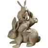 Design Toscano Bunched Bunnies Cast Iron Statue, Bronze(Single)