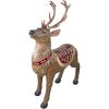 Design Toscano Christmas Decorations – Santa Claus North Pole Illuminated LED Reindeer Statue – Holiday Decor