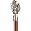 Design Toscano Cobra Pewter Walking Stick(Heraldic Lion Pewter Handle and Hardwood Cane)