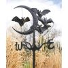Design Toscano Crescent moon Vampire Bats Metal Weathervane: Roof Mount(Crescent Moon & Bats Garden)
