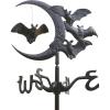 Design Toscano Crescent moon Vampire Bats Metal Weathervane: Roof Mount(Crescent Moon & Bats Rooftop)