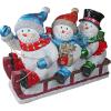 Design Toscano Downhill to the Holidays Illuminated Snowman and Sled Statue