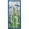 Design Toscano Dragonflies Dance Stained Glass Window, Grass Green, 40 Inch