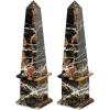 Design Toscano Dragons of Corfu Castle Gothic Decor Statue Globe Figurine, 5 Inch, Polyresin and Glass, Silver Chrome(set of 2)