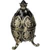 Design Toscano FH21487 Alexander Palace Collection: Polotsk Romanov Style Collectible Enameled Egg, 4 Inch, Pewter, Red and Gold(Nevsky)