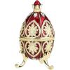Design Toscano FH21487 Alexander Palace Collection: Polotsk Romanov Style Collectible Enameled Egg, 4 Inch, Pewter, Red and Gold(Polotsk)