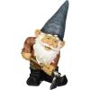 Design Toscano Garden Gnome Statue – Digger The Gnome – Outdoor Garden Gnomes – Funny Lawn Gnome Statues(Bulldoze the Dirty Hoe)