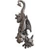 Design Toscano Gaston the Gothic Gargoyle Climber Wall Mount Hanging Statue, Large, 16 Inches Tall, Cast Stone Resin, Gothic Stone(Double Trouble Hanging Gargoyle)