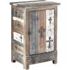 Design Toscano Gothic Sanctuary Side Table Cabinet, grey