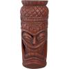 Design Toscano Grand Tiki Face Kanaloa Teeth Indoor/Outdoor Side Table Statue, Patio, Bar, Den, 20 inch tall, Cast Stone Resin, Woodtone Finish(Faux Woodtone Finish)