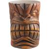 Design Toscano Grand Tiki Face Kanaloa Teeth Indoor/Outdoor Side Table Statue, Patio, Bar, Den, 20 inch tall, Cast Stone Resin, Woodtone Finish(Handcast Polyresin  Woodtone Finish)