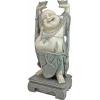 Design Toscano Jolly Hotei Laughing Man Asian Decor Indoor/Outdoor Garden Statue, 26 inches tall, Cast Stone Resin, Two Tone Stone Finish(Jolly Hotei Laughing Buddha)